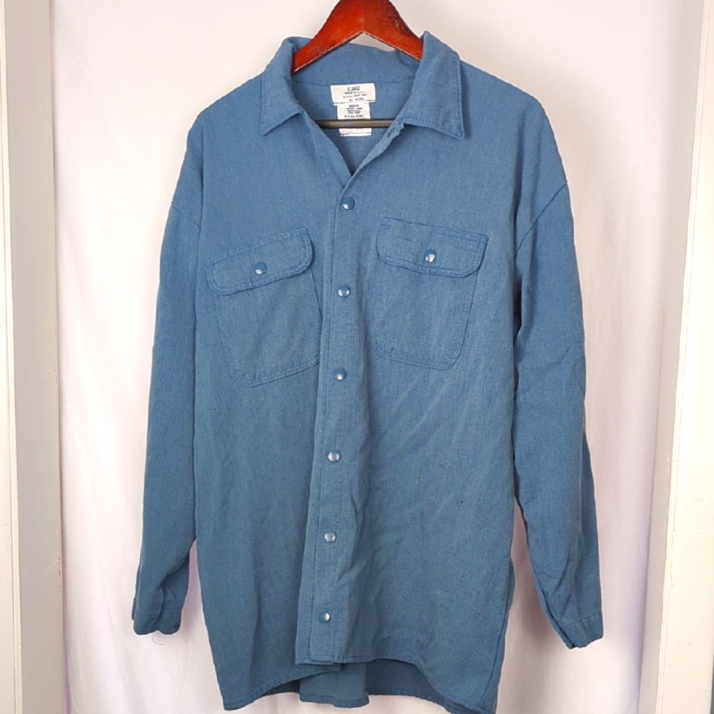 STEEL GRIP Men's XL Flame Resistant Uniform Snap Front Shirt